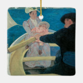 Boating Party van Mary Cassatt, Fine Art Keramisch Ornament (Achterkant)