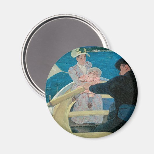 Boating Party van Mary Cassatt,  Fine Art Magneet (Voorkant / Achterkant)