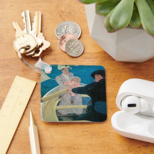 Boating Party van Mary Cassatt,  Fine Art Sleutelhanger (Bureau)