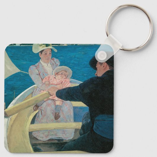 Boating Party van Mary Cassatt,  Fine Art Sleutelhanger (Achterkant)