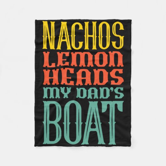 Boating Sailing Nachos Lemon Heads De boot van mij Fleece Deken (Voorkant)