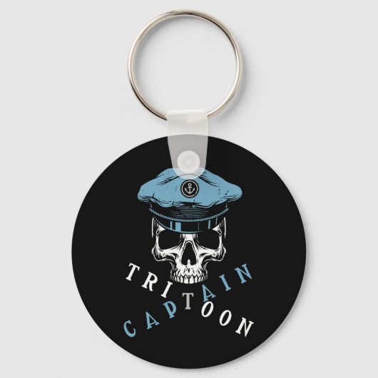 Boating Tritoon Captain Flatboat Life Pontoon For  Sleutelhanger (Voorkant)