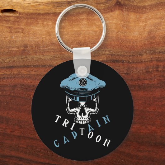 Boating Tritoon Captain Flatboat Life Pontoon For Sleutelhanger (Voorkant)