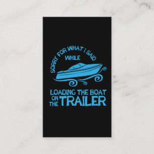 Boatlading De boot op de aanhangwagen laden Visitekaartje