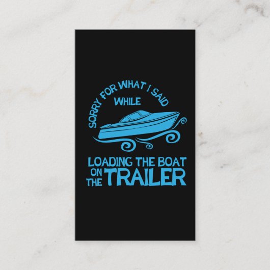 Boatlading De boot op de aanhangwagen laden Visitekaartje (Voorkant)