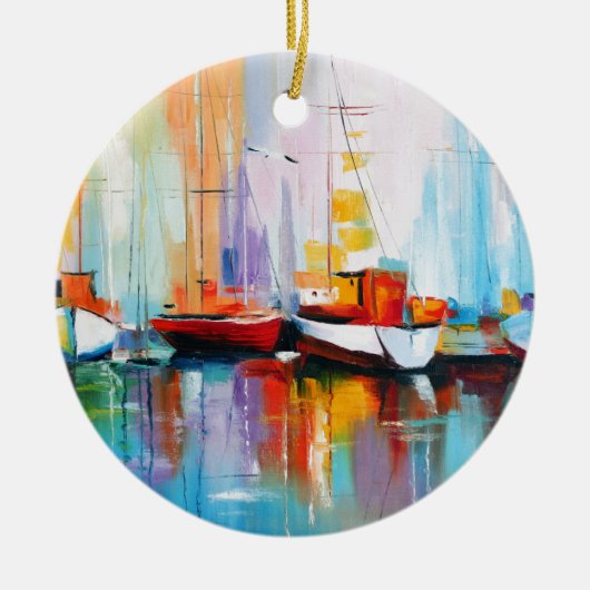Boatligplaats Keramisch Ornament (Voorkant)