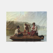 Boatmen op de Missouri Fleece Deken (Voorkant (Horizontaal))