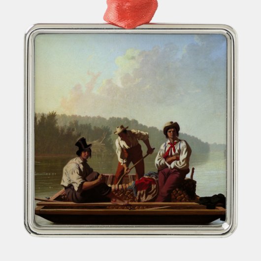Boatmen op de Missouri Metalen Ornament (Voorkant)