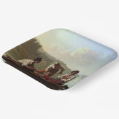 Boatmen op de Missouri Papieren Bordje (Gebogen)