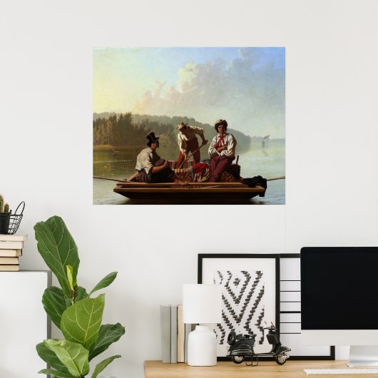 Boatmen op de Missouri Poster (Thuiskantoor)