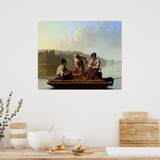 Boatmen op de Missouri Poster (Keuken)