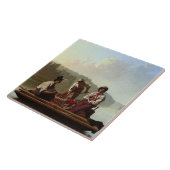 Boatmen op de Missouri Tegeltje (Zijkant)