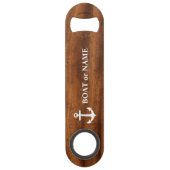 Boatnaam Klassieke ankerhoutstijl Speed Flessenopener (Voorkant)