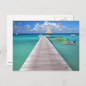 Boats aan een steiger in het briefkaart van de Sti (Voorkant / Achterkant)