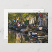 Boats and buildings along the canal belt, briefkaart (Voorkant / Achterkant)