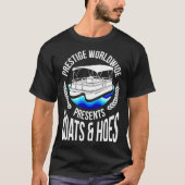 Boats and Hoes Funny Adult Humor Pontoon Party T-shirt (Voorkant)