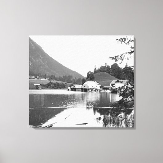Boats at Konigssee, c.1910 Canvas Afdruk (Voorkant)