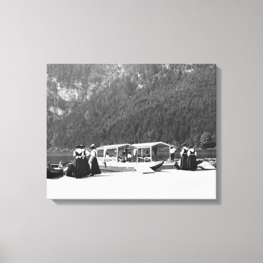 Boats at Konigssee, c.1910 Canvas Afdruk (Voorkant)
