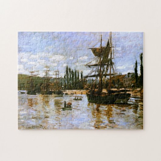 Boats at Rouen 1872 Monet Fine Art Legpuzzel (Horizontaal)