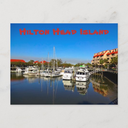 Boats at Shelter Cove Marina Hilton Head Island SC Briefkaart (Voorkant)