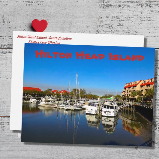 Boats at Shelter Cove Marina Hilton Head Island SC Briefkaart