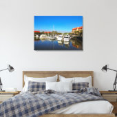 Boats at Shelter Cove Marina Hilton Head Island SC Canvas Afdruk (Insitu (Slaapkamer))