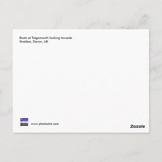Boats at Teignmouth Devon UK Briefkaart (Achterkant)