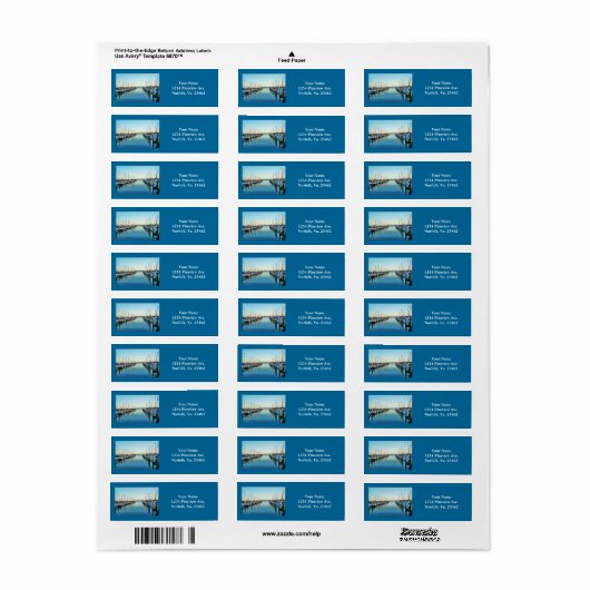 Boats At The Marina by Shirley Taylor Etiket (Full Sheet)