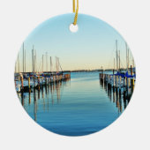 Boats At The Marina by Shirley Taylor Keramisch Ornament (Voorkant)
