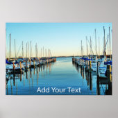 Boats At The Marina by Shirley Taylor Poster (Voorkant)