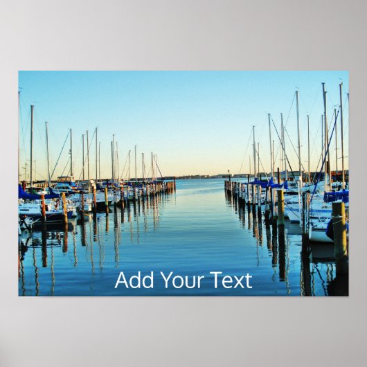 Boats At The Marina by Shirley Taylor Poster (Voorkant)
