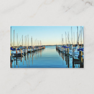 Boats At The Marina by Shirley Taylor Visitekaartje