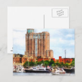 Boats bij binnenste Harbor Baltimore MD Briefkaart (Voorkant / Achterkant)