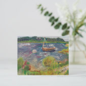 Boats bij de Springs East Hampton Briefkaart (Staand voorkant)