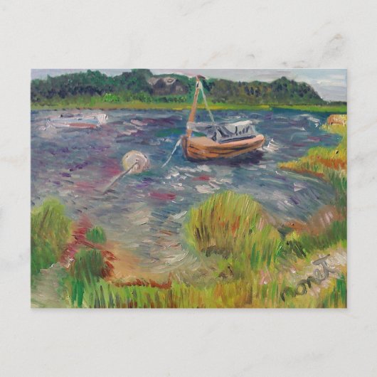 Boats bij de Springs East Hampton Briefkaart (Voorkant)