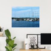 Boats bij Newport RI Poster (Thuiskantoor)