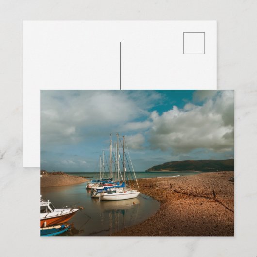 Boats bij Porlock Weir in Somerset Briefkaart (Voorkant / Achterkant)