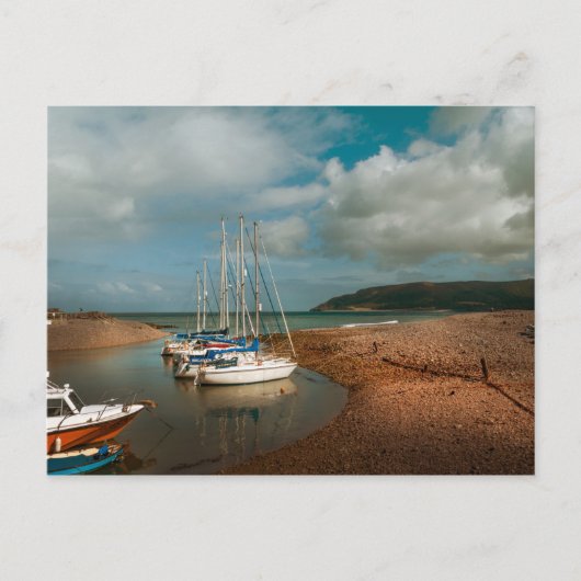 Boats bij Porlock Weir in Somerset Briefkaart (Voorkant)