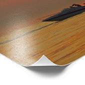 Boats bij Sunset - Lake Michigan Foto Afdruk (Hoek)