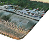 Boats bij Sunset op Bainbridge Island Snijplank (Hoek)