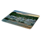 Boats bij Sunset op Bainbridge Island Snijplank (Hoek)