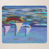 Boats bij zee fleece deken (Voorkant (horizontaal))