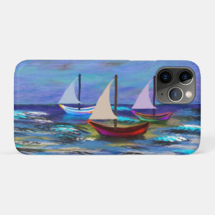 Boats bij zee fleece deken Case-Mate iPhone case