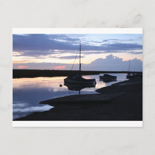 Boats Blakeney at dusk Briefkaart (Voorkant)