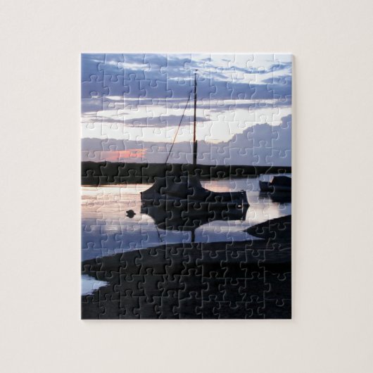 Boats Blakeney in de schemering Legpuzzel (Verticaal)