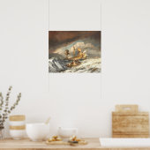 Boats die anker William Turner Fine Art uitvoeren Poster (Keuken)