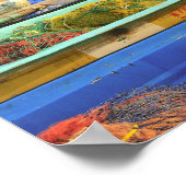 Boats die worden geraasd voor de visserij, de kerk poster (Hoek)