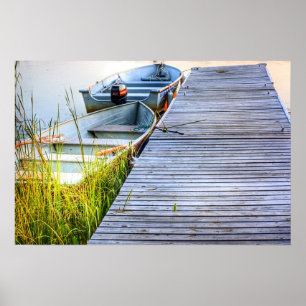 Boats door de Dock Poster