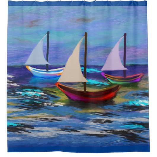 Boats Douchegordijn (Voorkant)