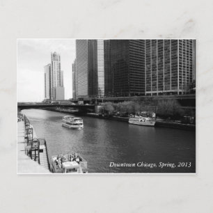Boats Downtown, Chicago, voorjaar 2013 Briefkaart